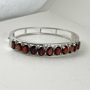 New Garnet Bangle Bracelet